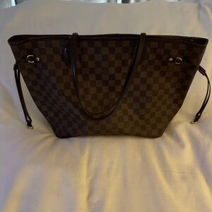 Louis Vuitton Damier Ebene Checkerboard Brown Tote